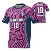 Flight Jersey Warped - Navy & Pink
